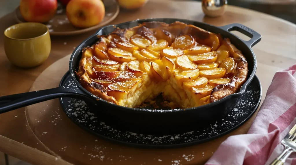 Je prépare ce gâteau aux pommes à la poêle : ultra simple, rapide, sans four et tellement réconfortant